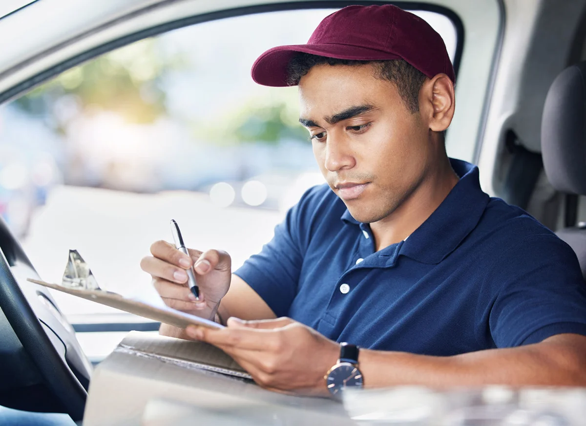Stressed Delivery Driver