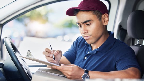 Stressed Delivery Driver