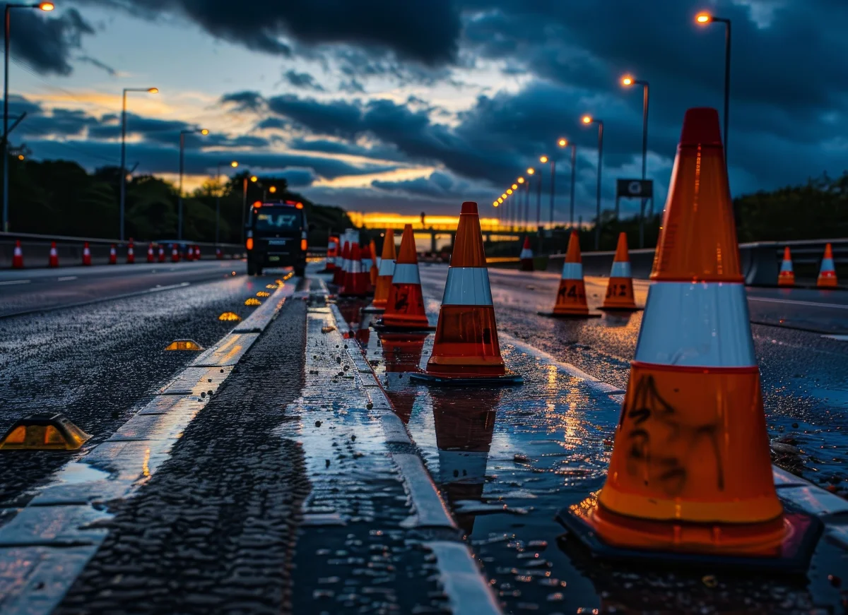 UK Traffic cones roads