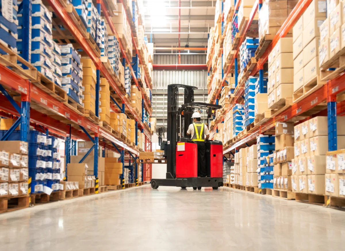 distributors Warehouse and forklift truck