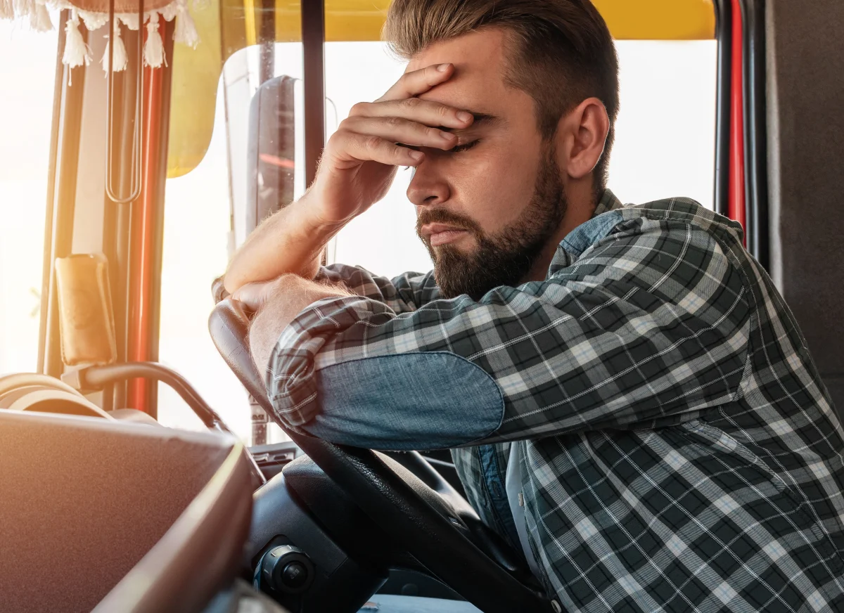 Stressed HGV Driver