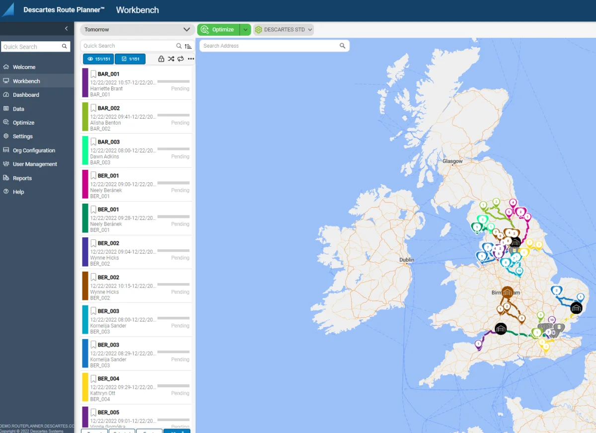 Delivery route planning