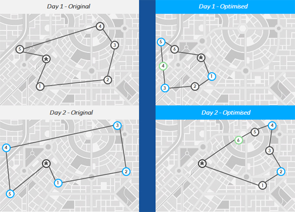 route day swapping maps