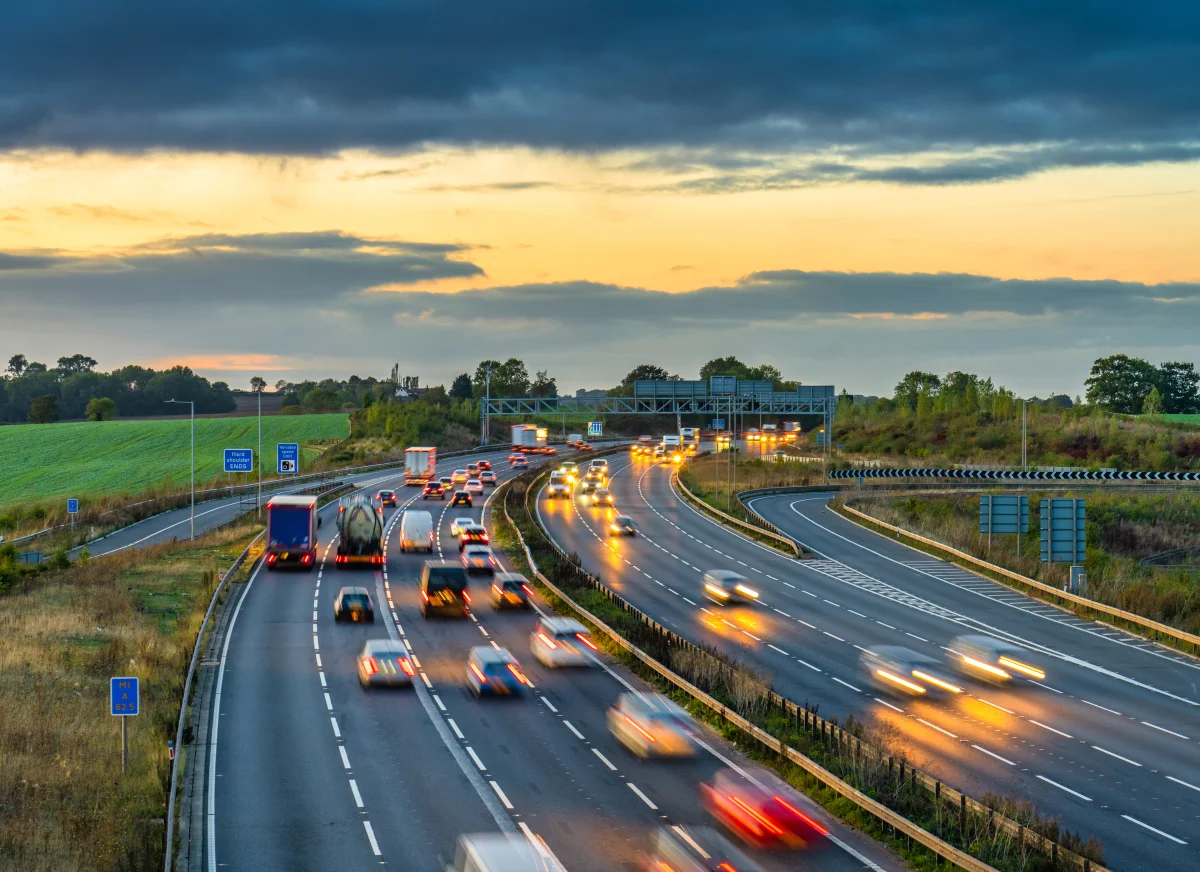 Motorway traffic in the UK