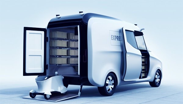 A Futuristic Home Delivery Van