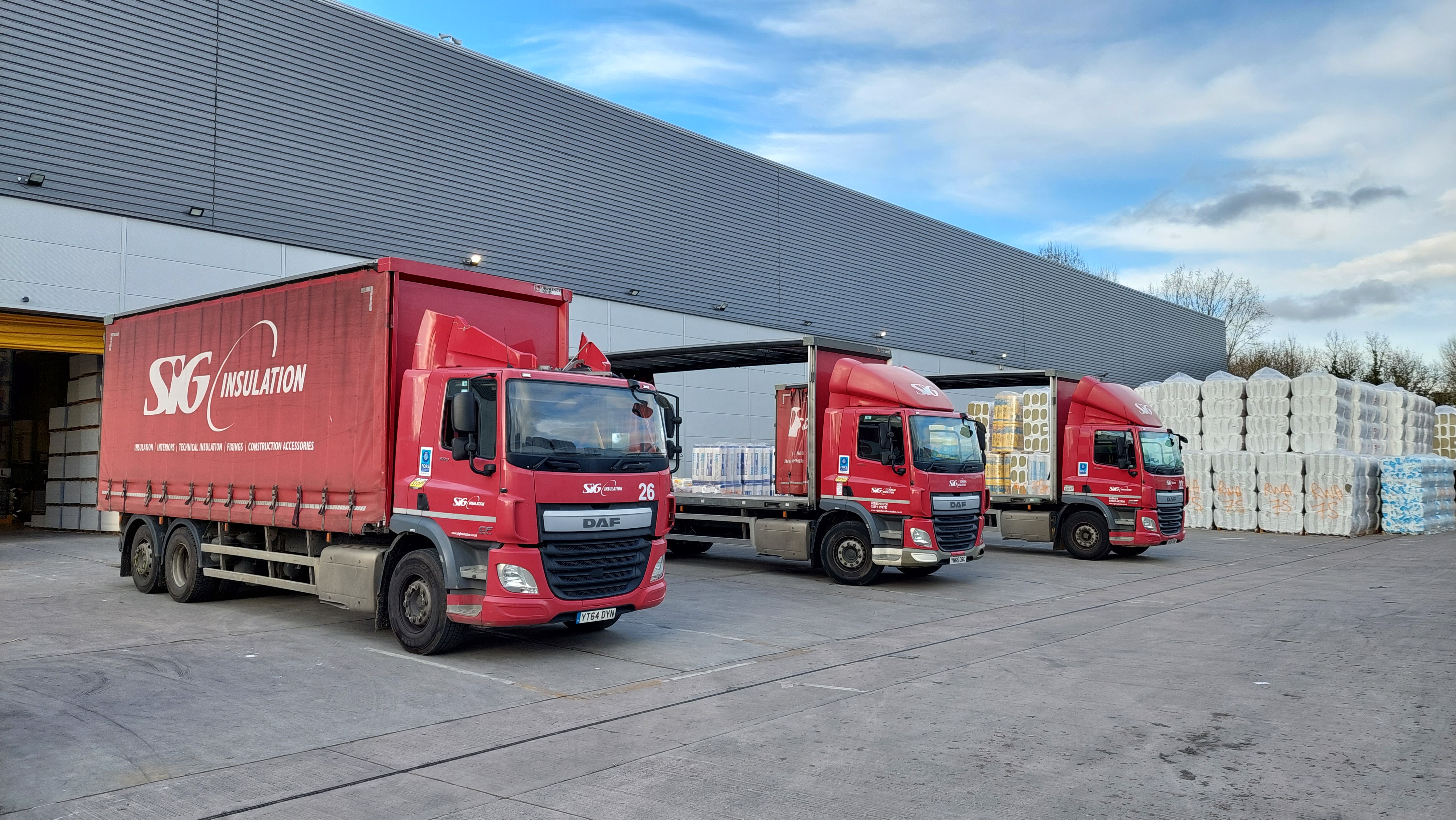 SIG Delivery Lorries at Depot 