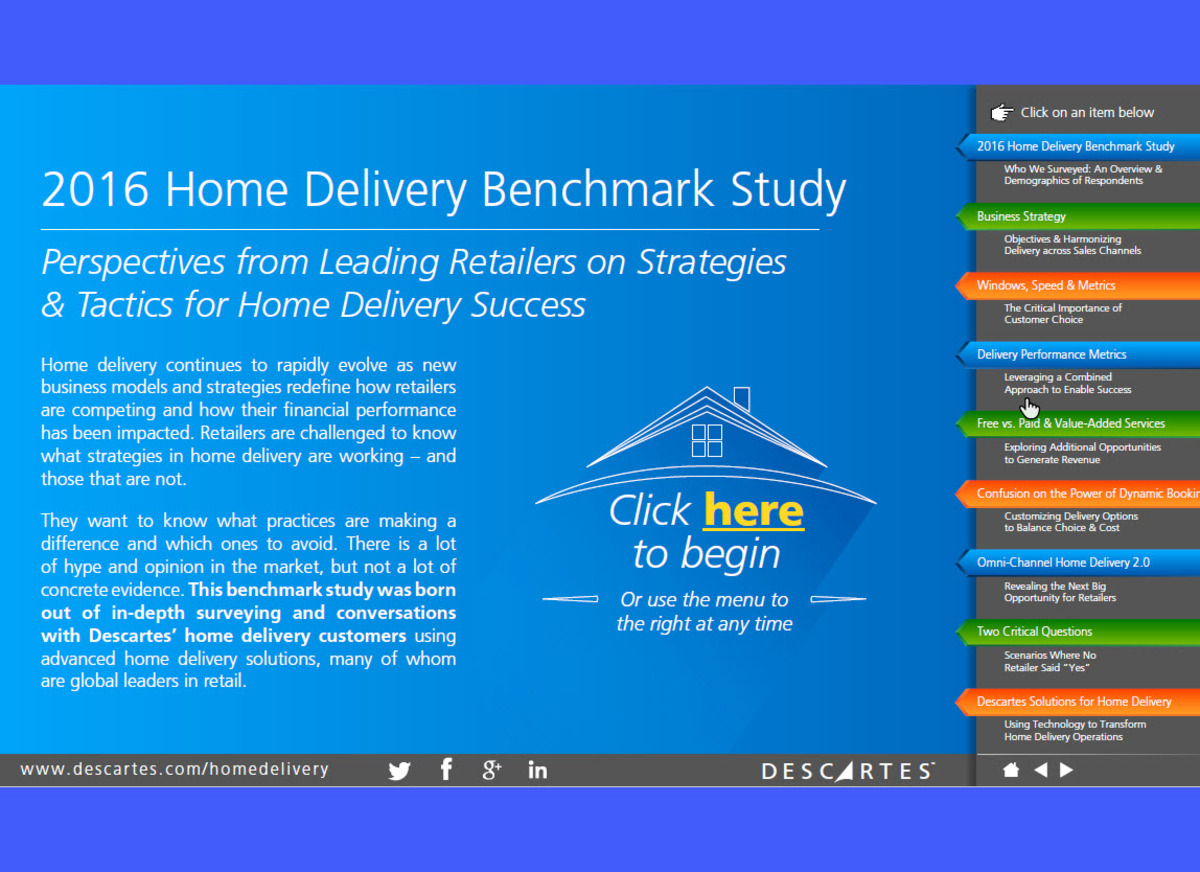 Home delivery benchmark study